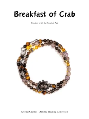 Willem Claesz Heda Breakfast of Crab multi wrap crystal bracelet top view