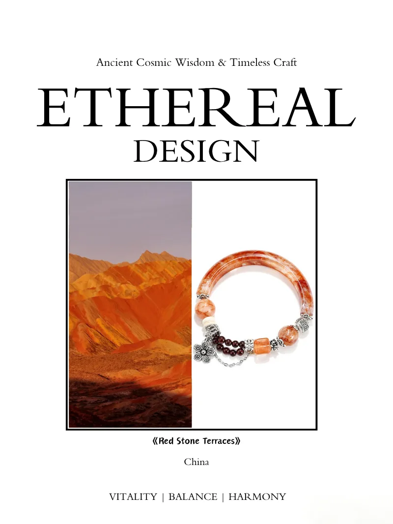 The Wave design inspiration comparison - crystal bracelet side by side with Arizona desert landscape photo